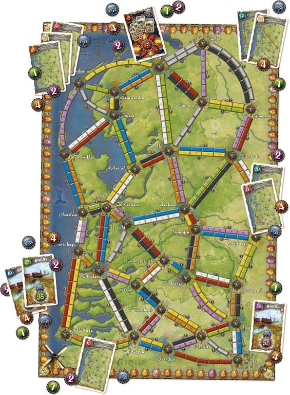 Ticket to Ride Map Collection: Volume 4 - Nederland composants