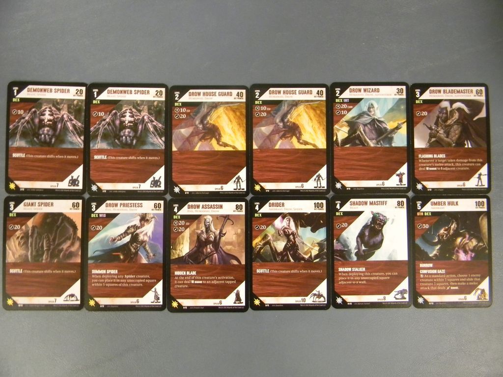 D&D Dungeon Command Sting of Lolth 4x Tokens Pack