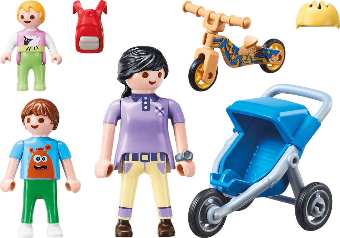 Playmobil® City Life Mother with Children components