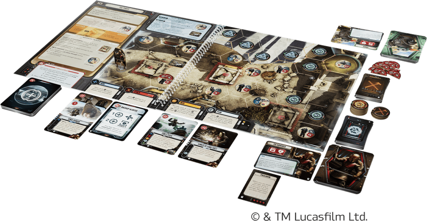 The Mandalorian: Adventures – Sworn to the Creed Expansion components