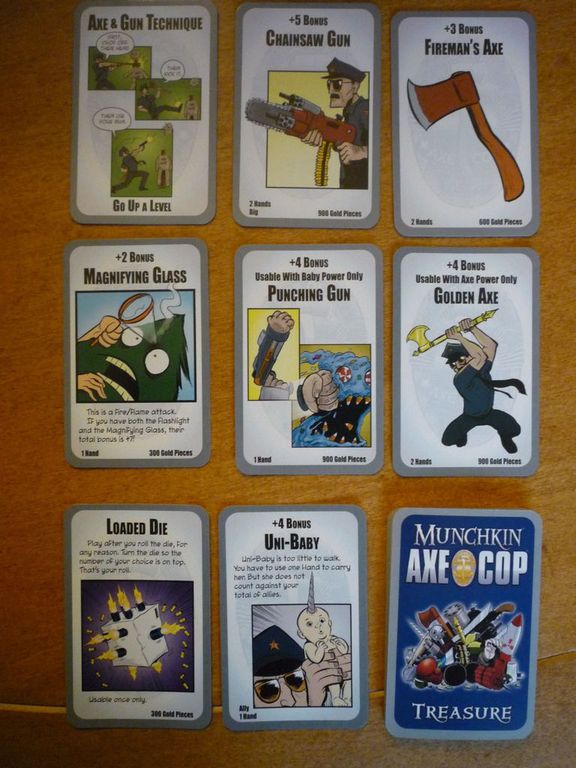 Munchkin Axe Cop cards