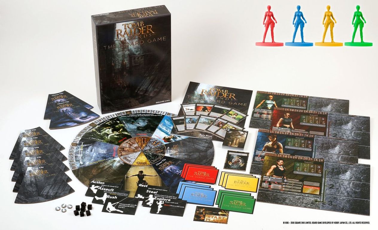 Tomb Raider Legends: The Board Game komponenten