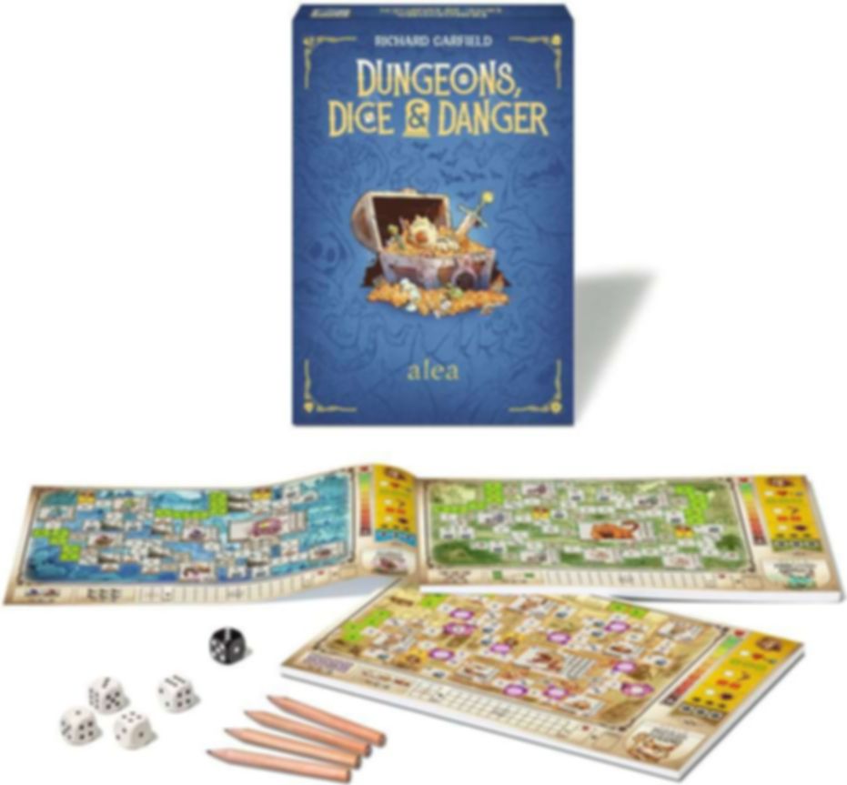 Dungeons, Dice & Danger components