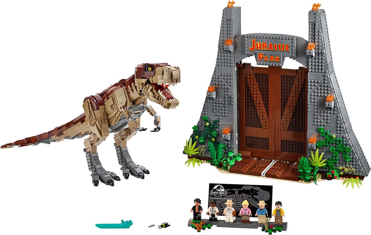 LEGO® Jurassic World Jurassic Park: T. rex chaos componenten