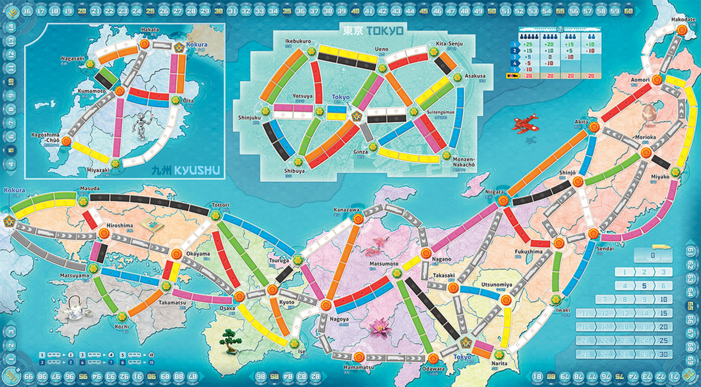 Ticket to Ride Map Collection: Volume 7 – Italia & Giappone tavolo da gioco