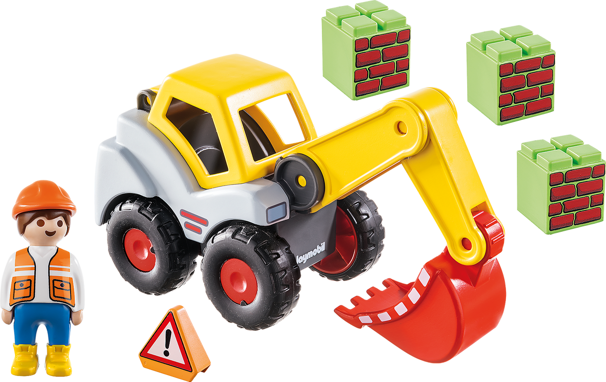 Playmobil® 1.2.3 Shovel Excavator components