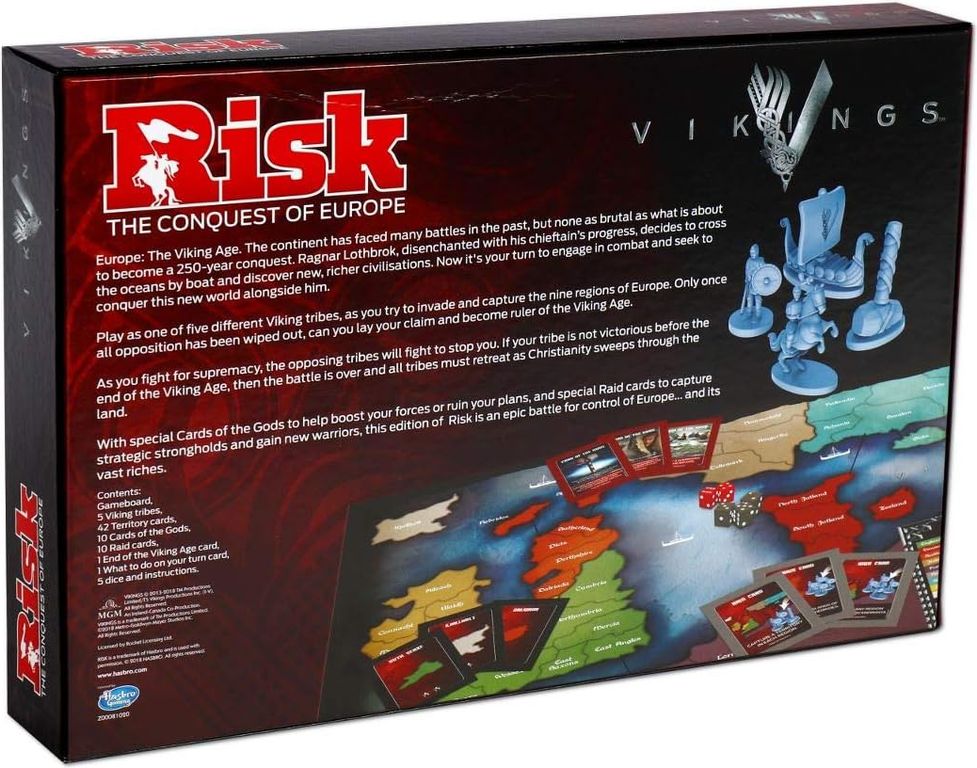 Vikings Risk: The Conquest of Europe parte posterior de la caja