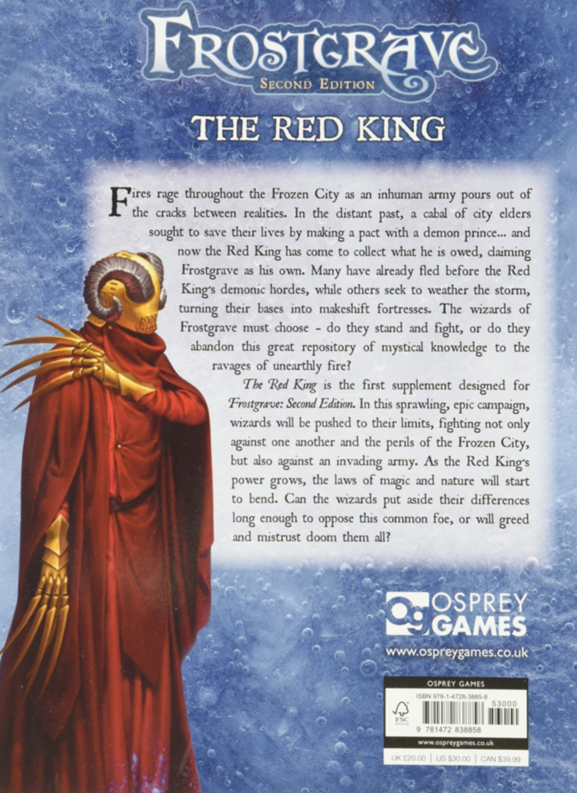 Frostgrave: Second Edition – The Red King parte posterior de la caja