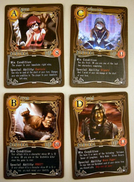 Shadow Hunters extension personnage cartes