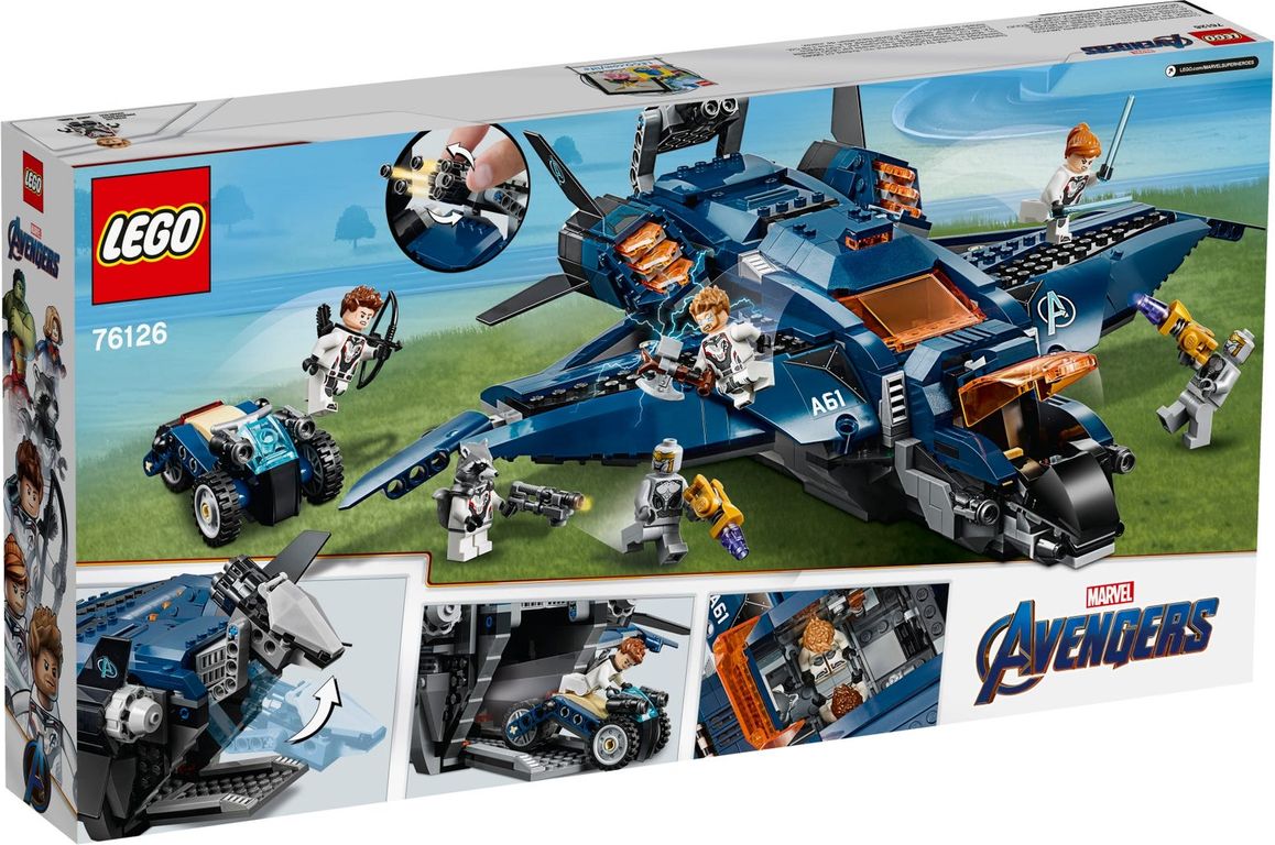 LEGO® Marvel Le Quinjet des Avengers dos de la boîte