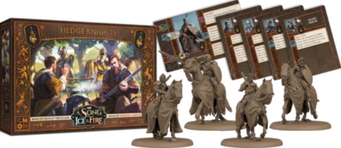 A Song of Ice & Fire: Tabletop Miniatures Game – Hedge Knights components