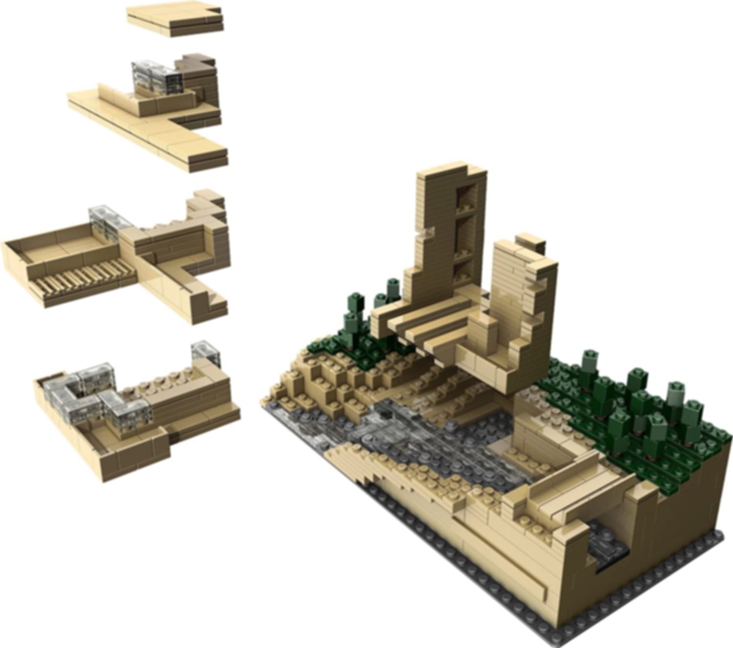 LEGO® Architecture Fallingwater® componenten