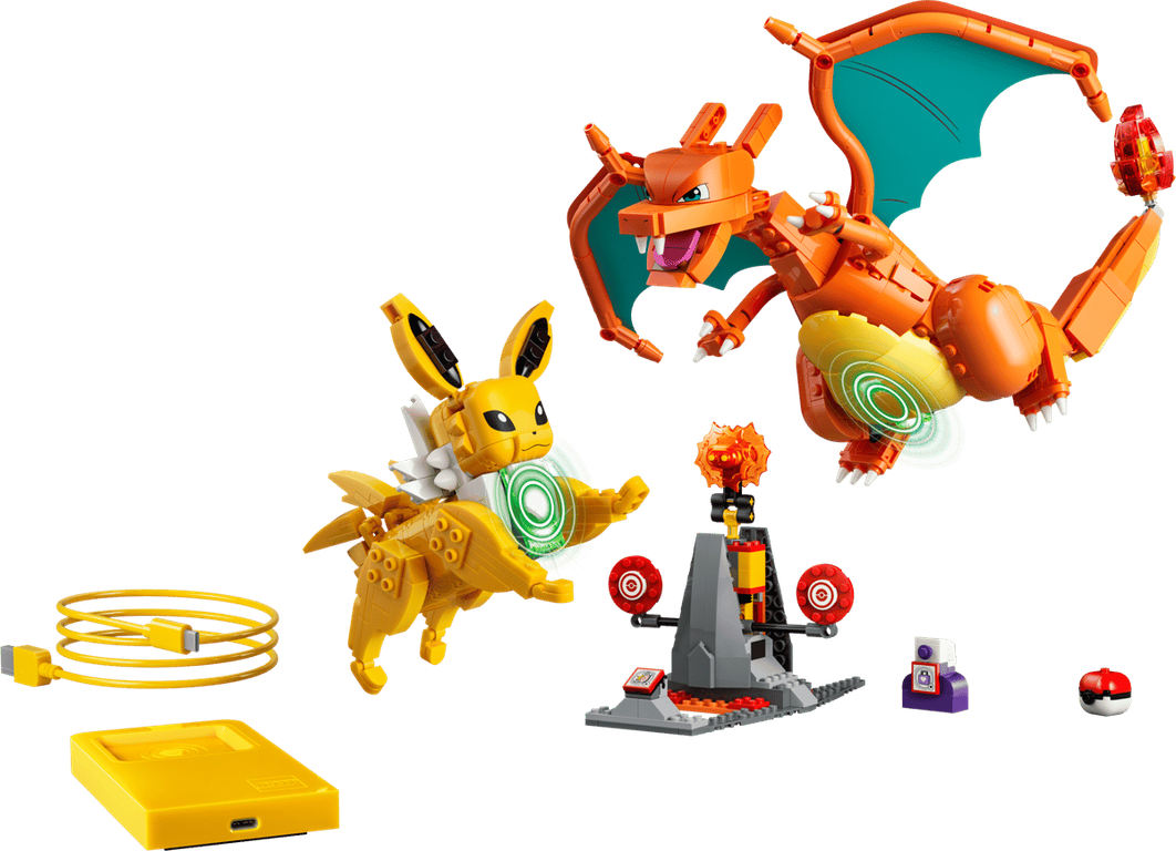 LEGO® Pokémon™ SMART Play™: Charizard vs. Jolteon Ultimate Battle components