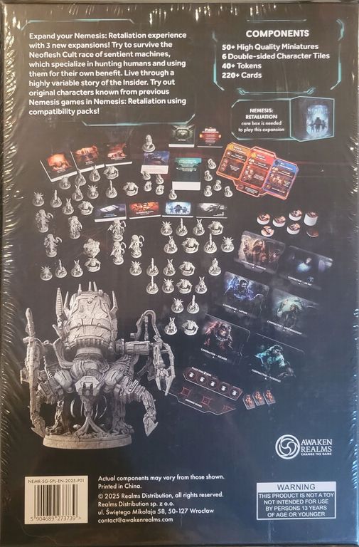 Nemesis: Retaliation – Stretch Goals dos de la boîte