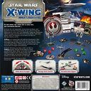 Star Wars X-Wing: El juego de miniaturas - Caja Básica El Despertar de la Fuerza parte posterior de la caja
