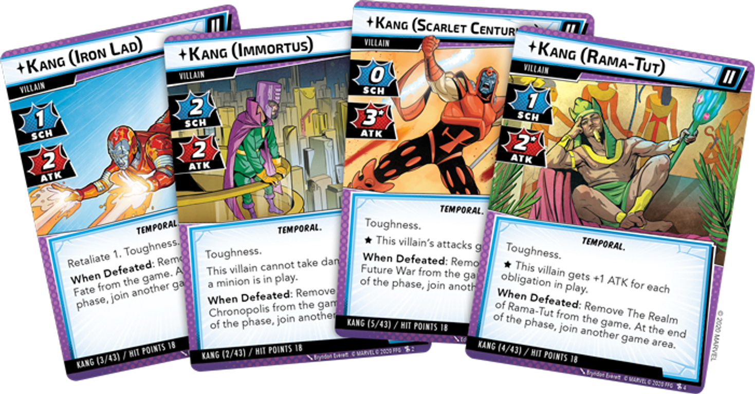 Marvel Champions: Il Gioco di Carte – Il Re in Eterno Kang: Pack Scenario carte