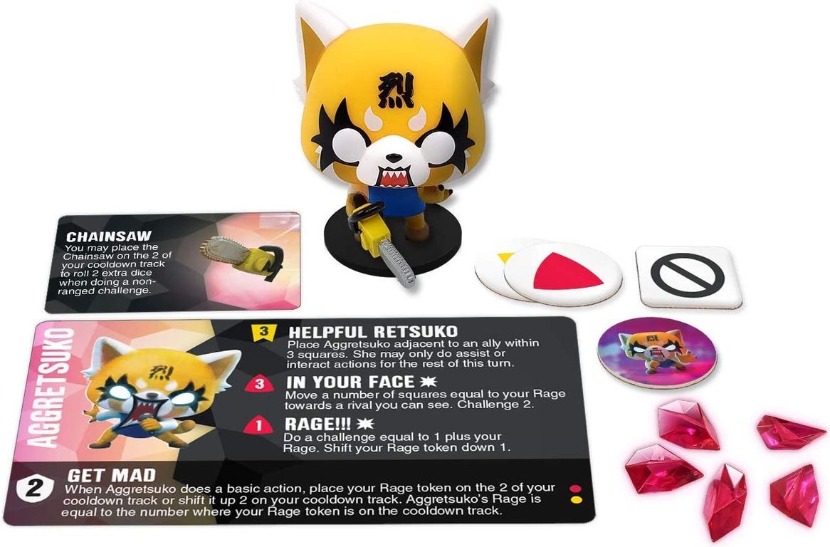 Funkoverse Strategy Game: Aggretsuko 100 components