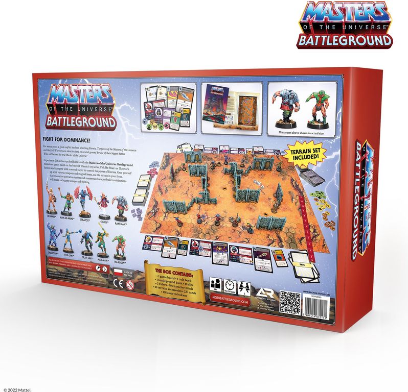 Masters of the Universe: Battleground back of the box