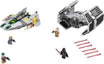 LEGO® Star Wars Vader's TIE Advanced vs. A-Wing Starfighter components
