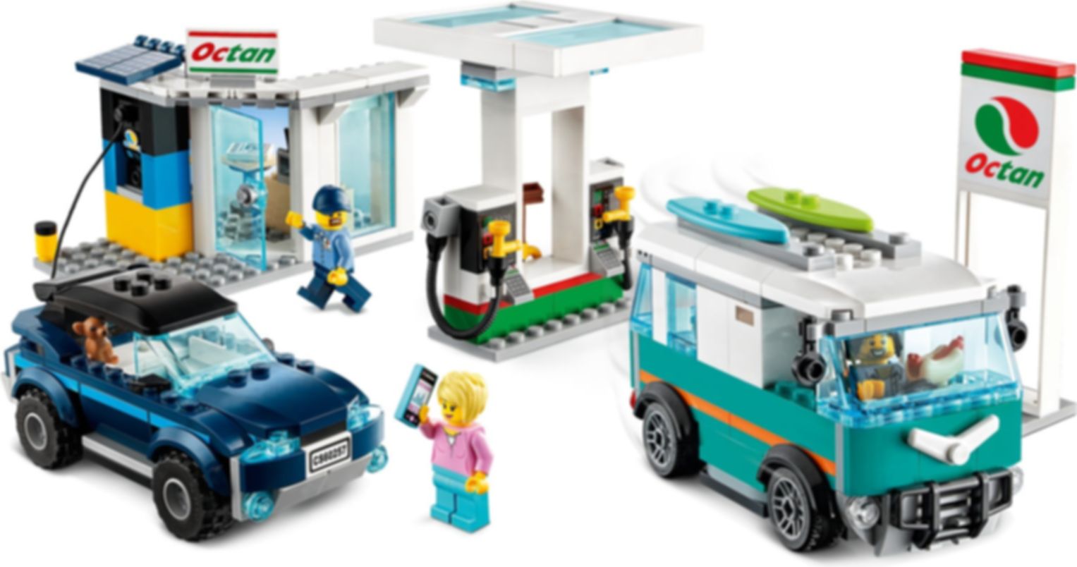 LEGO® City Gasolinera jugabilidad