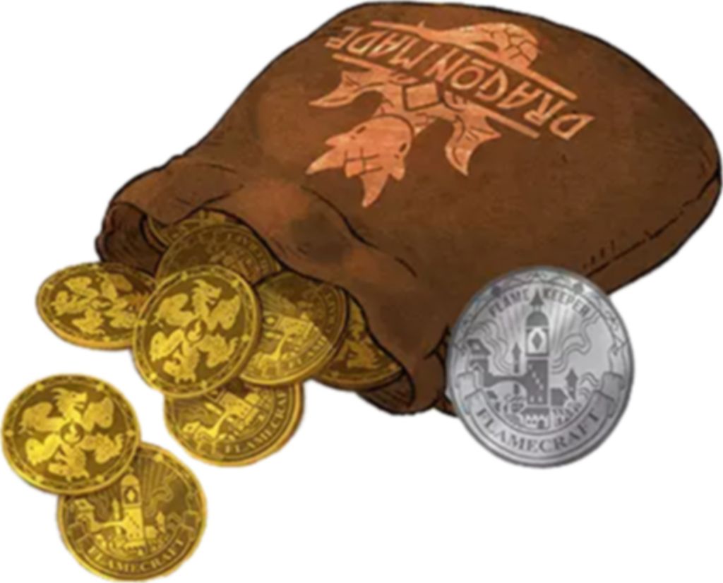 Flamecraft: Metal Coins components