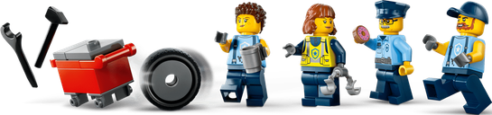 LEGO® City Custom Police Car Garage minifigures