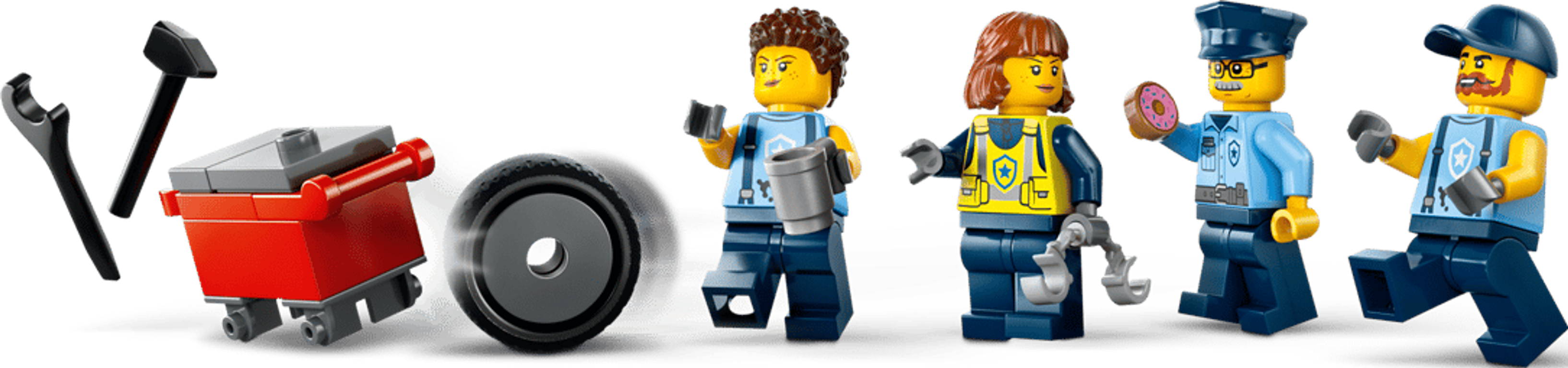 LEGO® City Custom Police Car Garage minifigures
