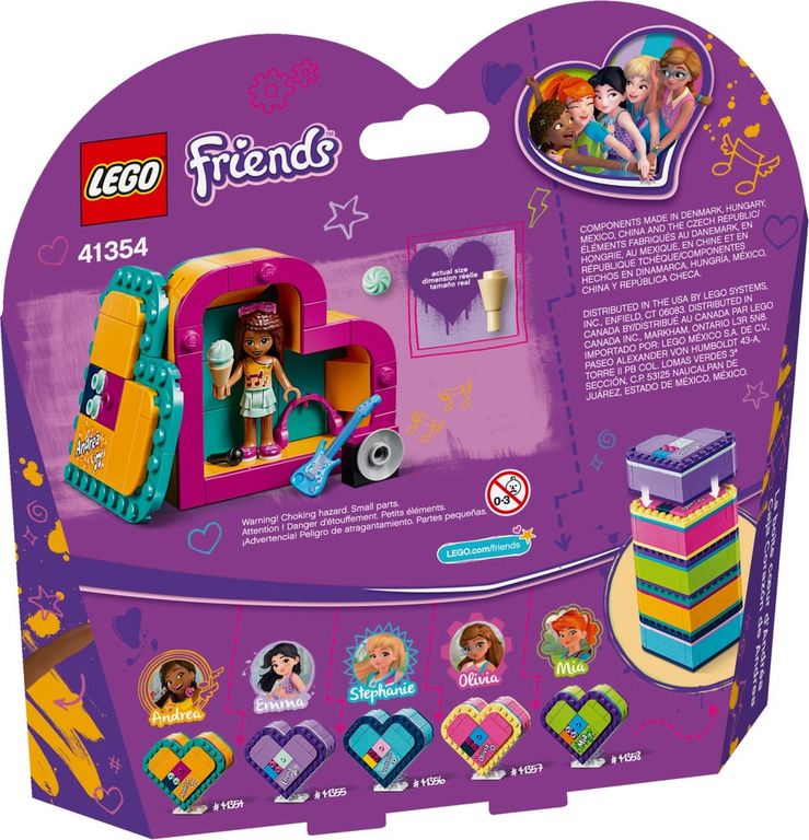 LEGO® Friends Lego 41354 Friends Andreas Herzbox, bunt rückseite der box