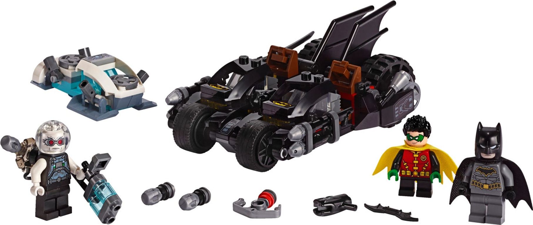 LEGO® DC Superheroes Batcycle-Duell mit Mr. Freeze™ komponenten