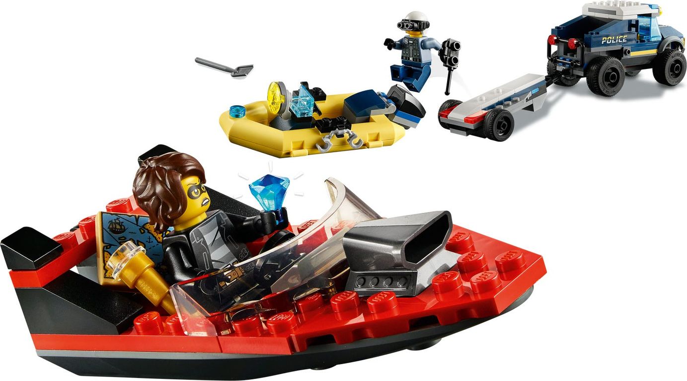 LEGO® City Elite politieboot transport speelwijze