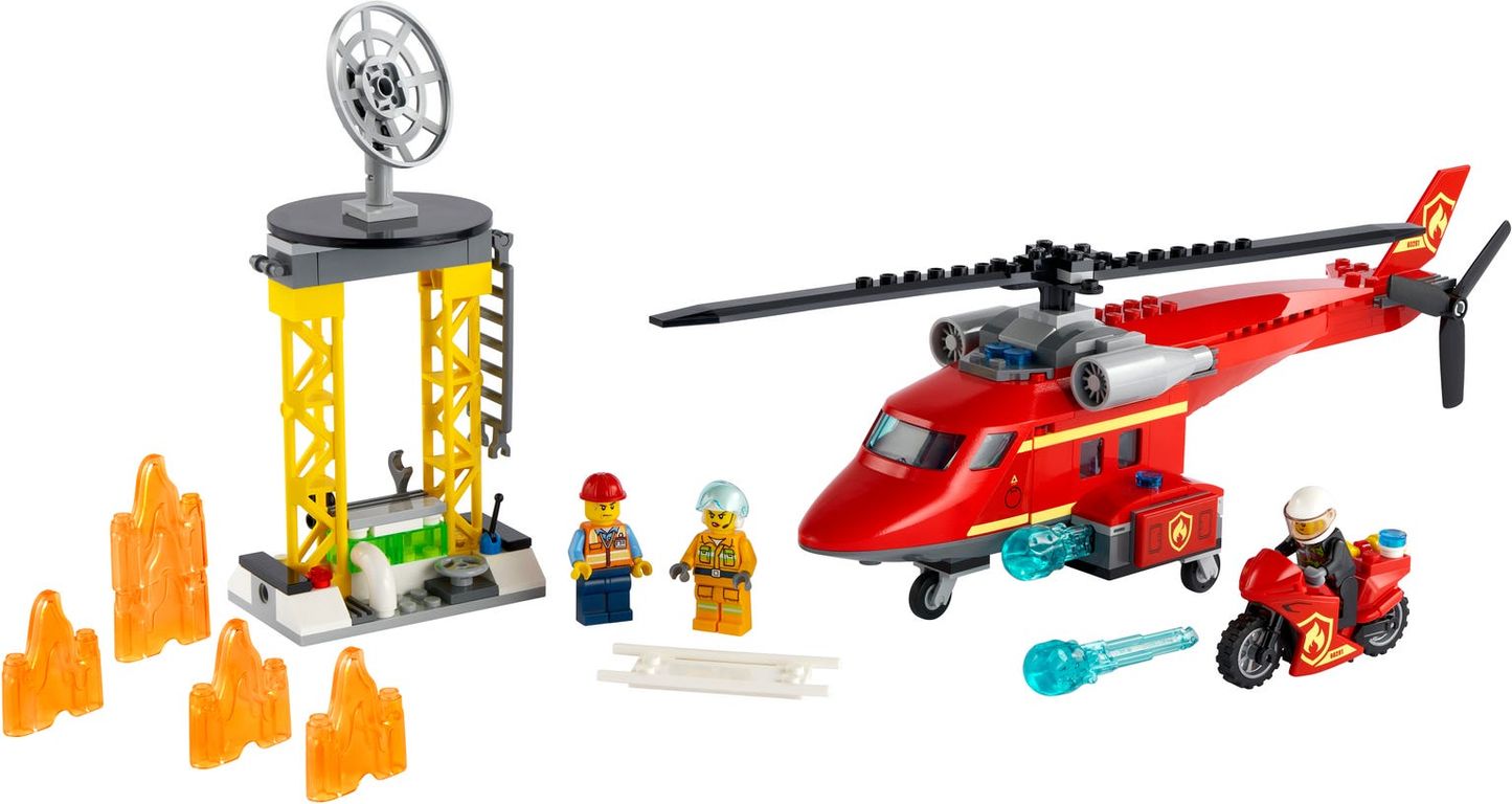 LEGO® City Fire Rescue Helicopter components