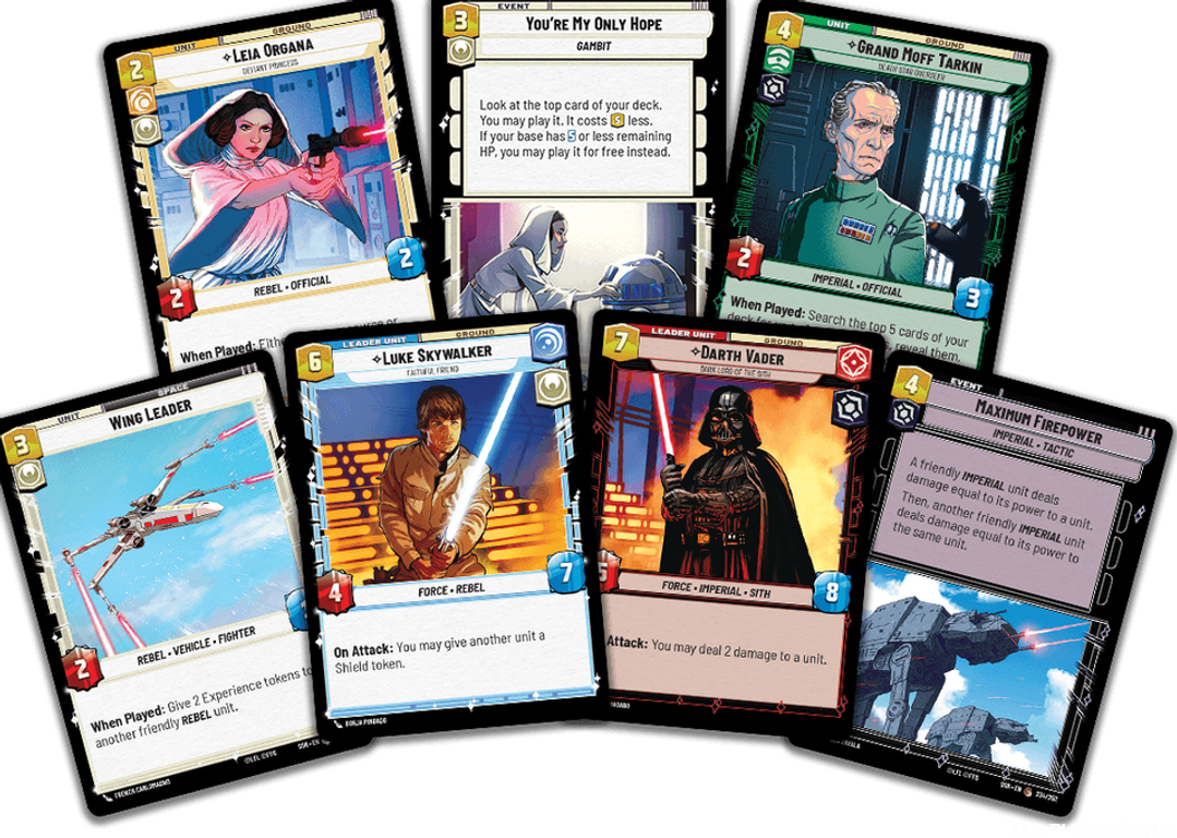 Star Wars: Unlimited - Spark of Rebellion Prerelease Box cards