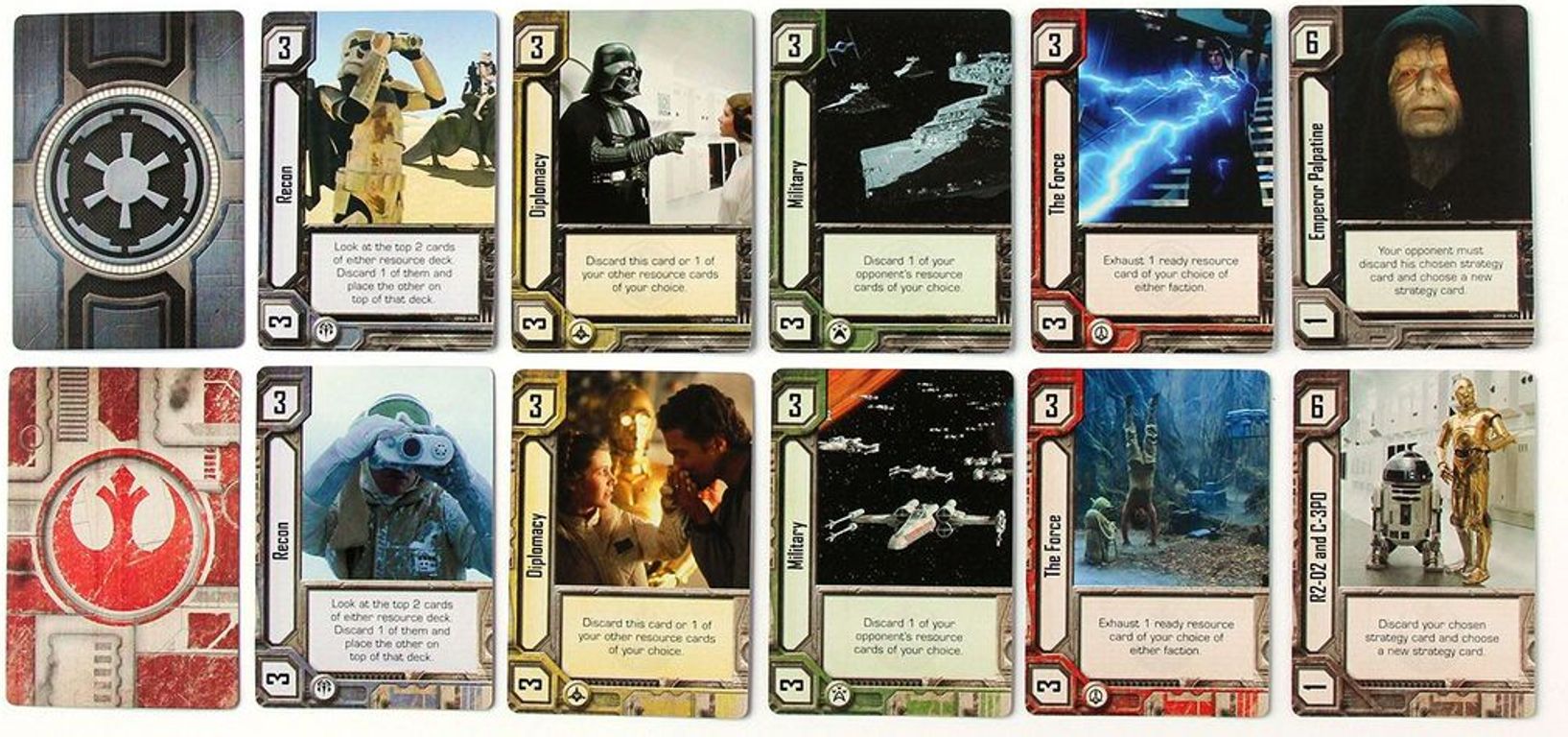 Star Wars: Imperio vs Rebelión cartas