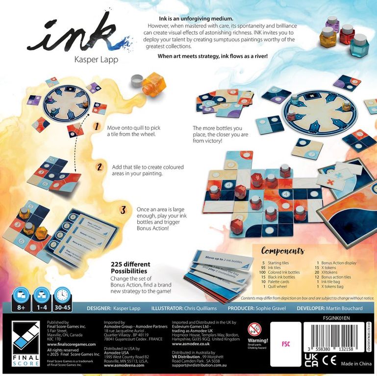 INK back of the box