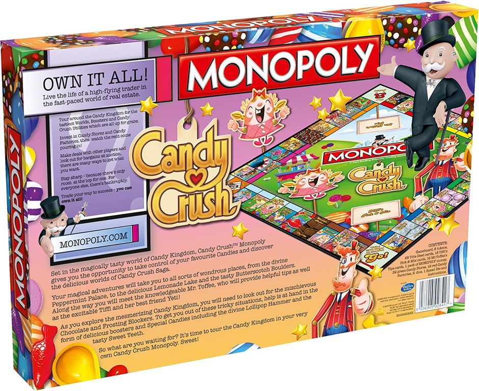 Monopoly Candy Crush parte posterior de la caja