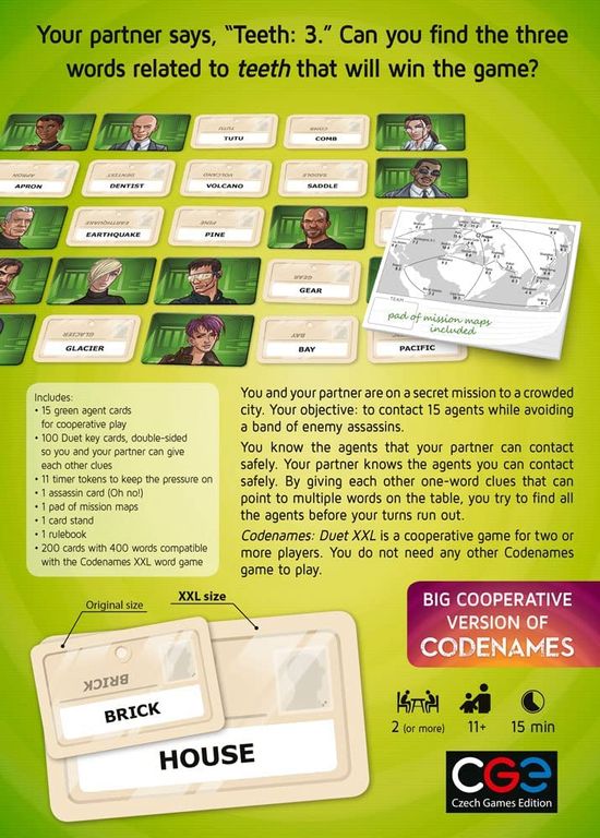 Codenames Duet XXL back of the box