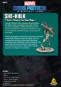 Marvel: Crisis Protocol – She-Hulk parte posterior de la caja