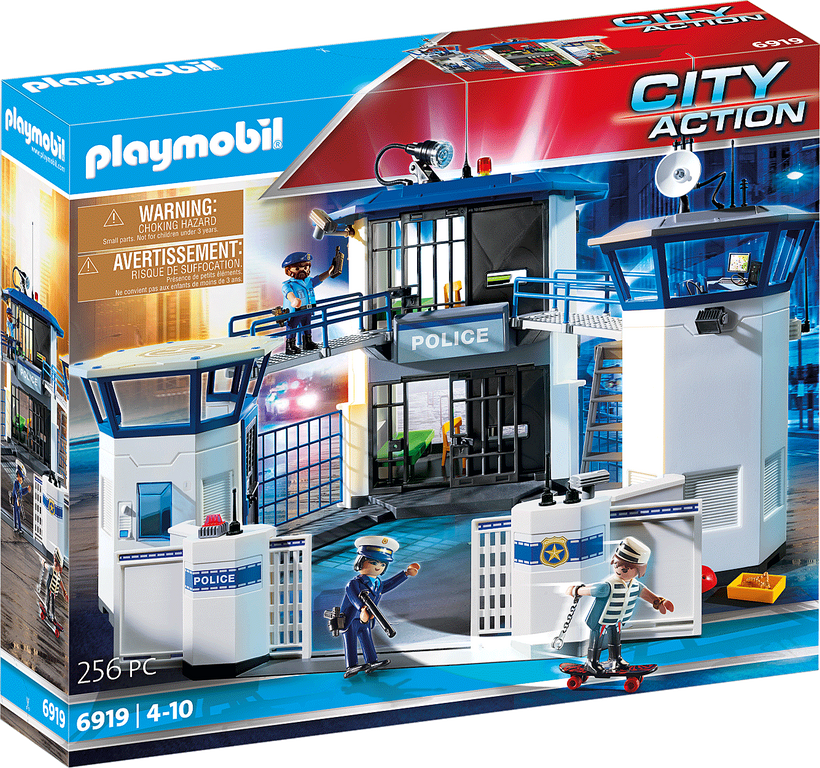 Playmobil City Action Policier avec réacteur dorsal et canoë