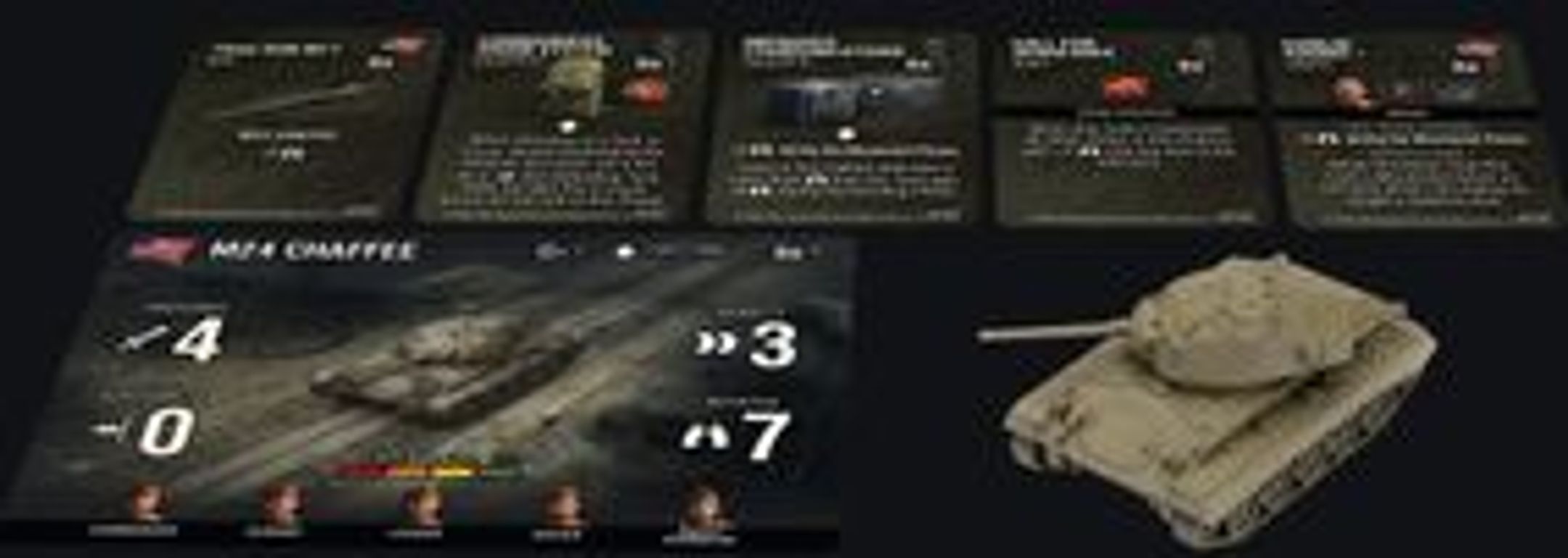 World of Tanks Miniatures Game: American – M24 Chaffee Expansion komponenten