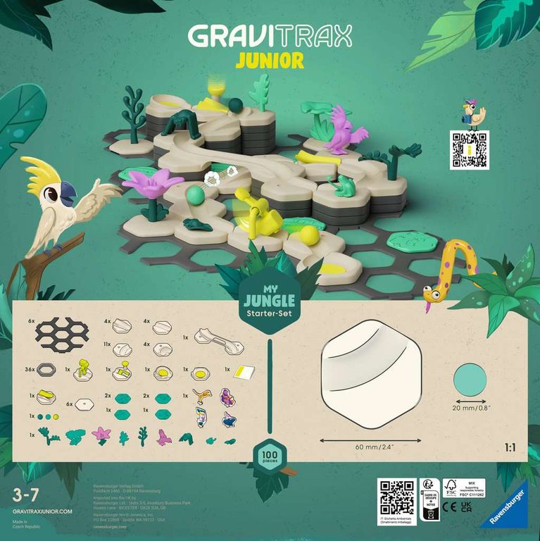 GraviTrax Junior Starter Set - My Jungle achterkant van de doos