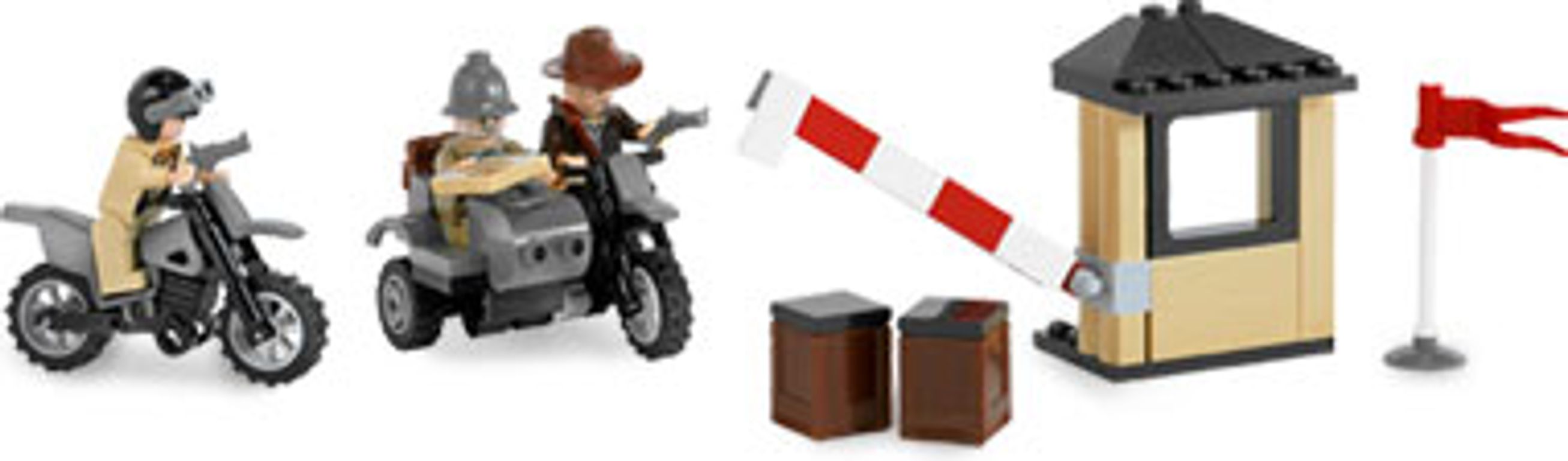 LEGO® Indiana Jones La course- poursuite à moto composants