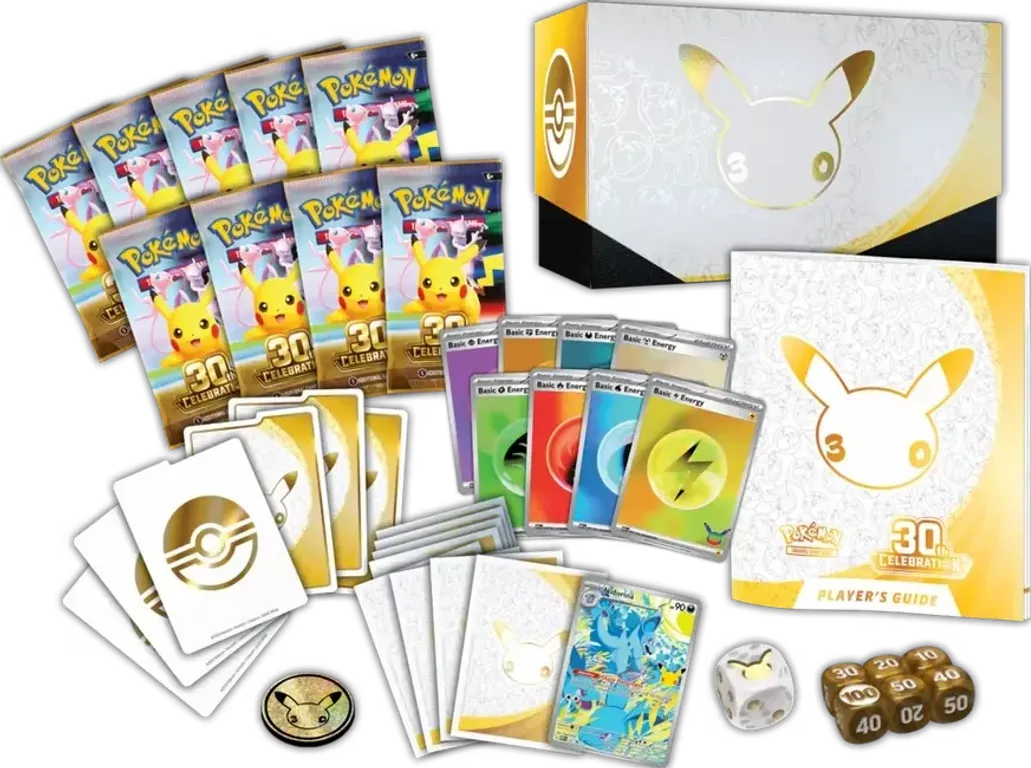 Pokémon: 30th Celebration - Elite Trainer Box components