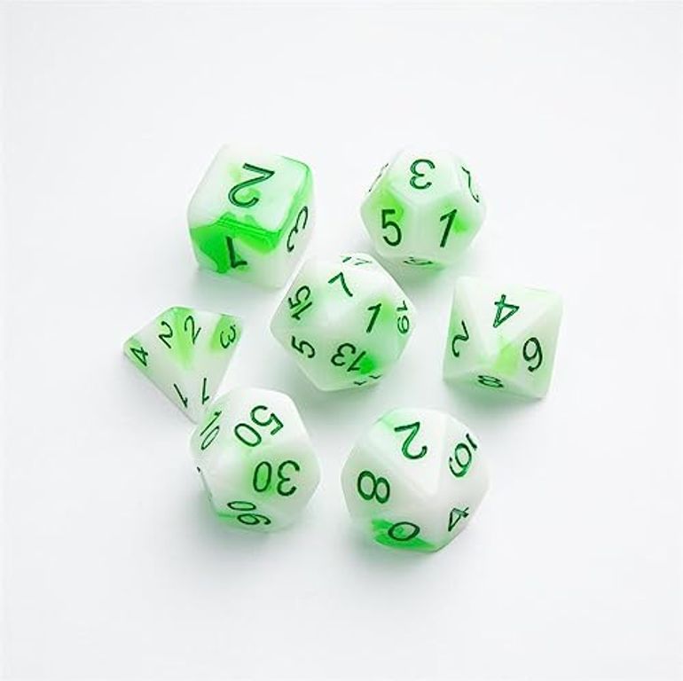 Toxic Stones RPG Dice Set partes