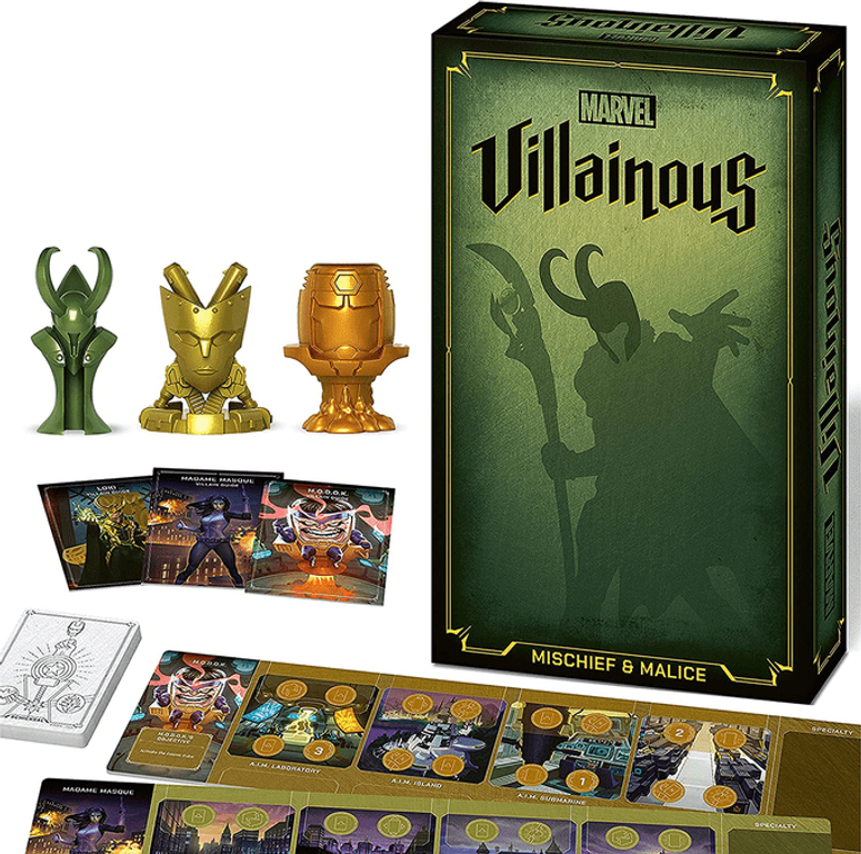 Marvel Villainous: Mischief & Malice components