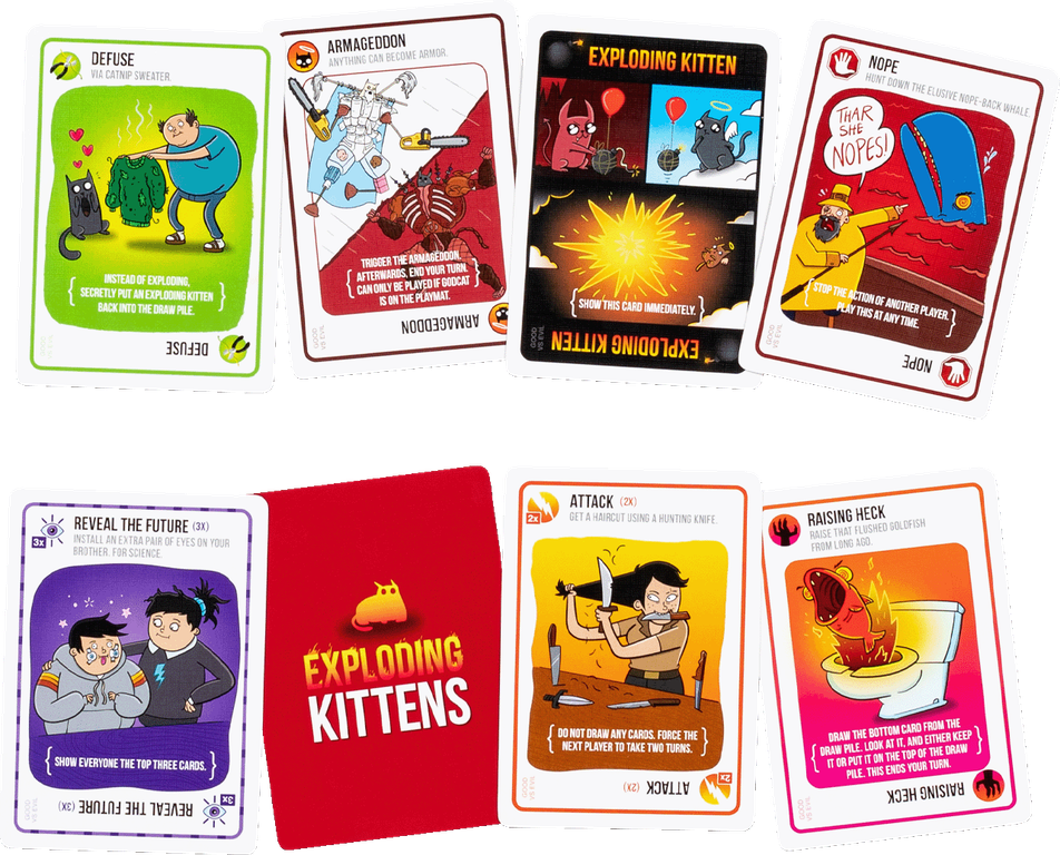 Exploding Kittens : Bien Vs Mal cartes