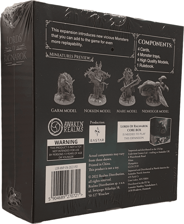 Lords of Ragnarok: Monster Variety Pack back of the box