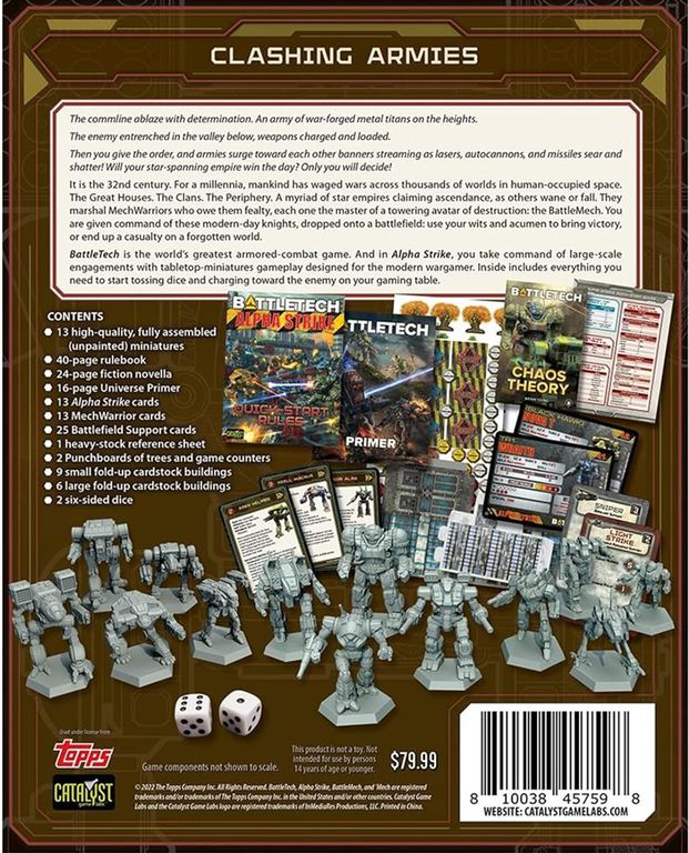 BattleTech: Alpha Strike Boxed Set parte posterior de la caja