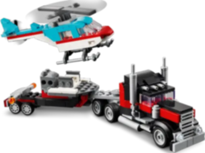 LEGO® Creator Le camion remorque avec hélicoptère composants