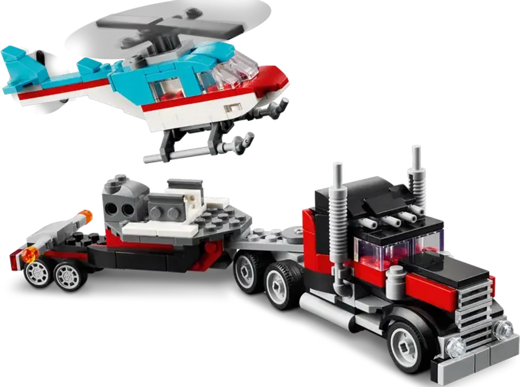 LEGO® Creator Le camion remorque avec hélicoptère composants