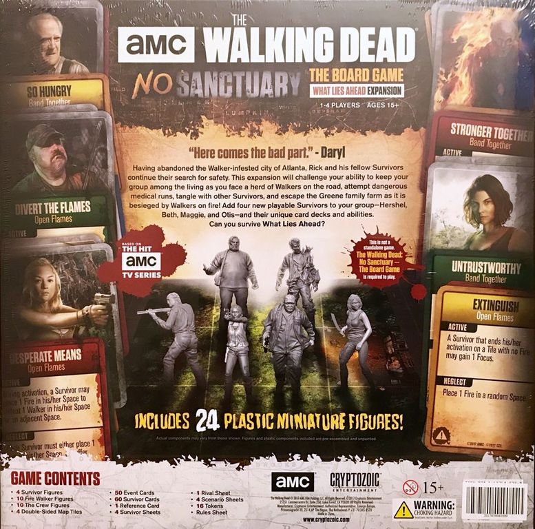 The Walking Dead: No Sanctuary - Expansion 1: What Lies Ahead achterkant van de doos